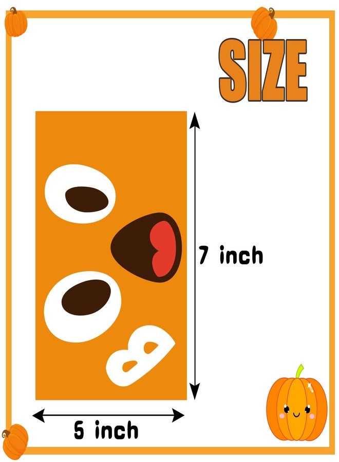 Funnlot Halloween Pumpkin Decorating Kit Crafts Face Stickers Halloween Pumpkin Decor Stickers Jack O Lantern Stickers Pumpkin Stickers for Kids Halloween Party Favors 24 Sheet - Image 2
